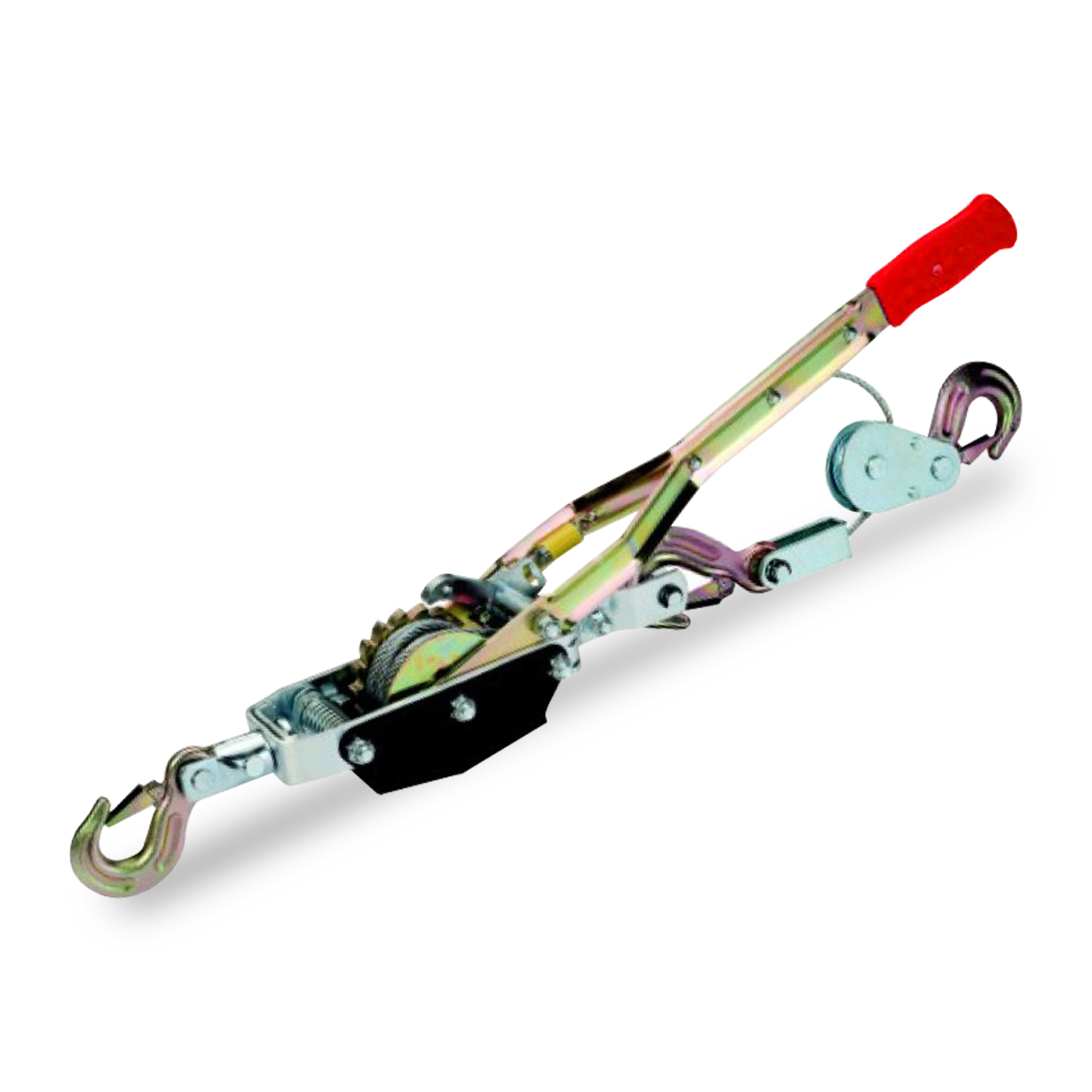 Lever Hoist with Steel Cable Pulling Strap - 1 Ton Capacity