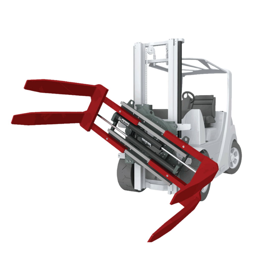 Forklift Attachment With Rotating