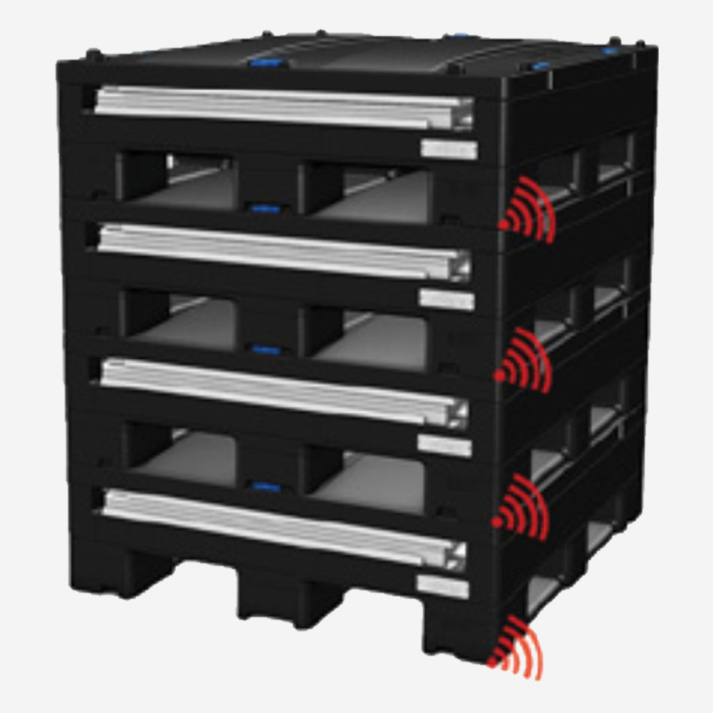 RFID tags and barcode can be equipped
