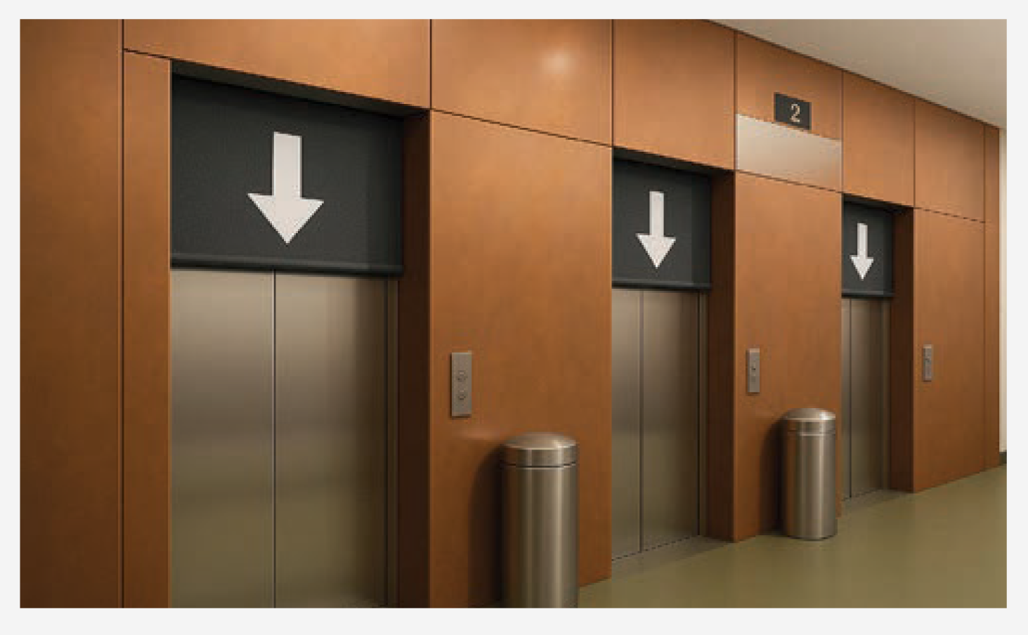 Lift lobby and elevator separation
